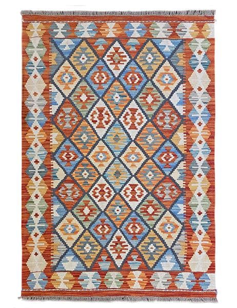 ARYANA KILIM - 119cm x 82cm (4' x 2'9) - kilim rugs - Handmade Rug Company
