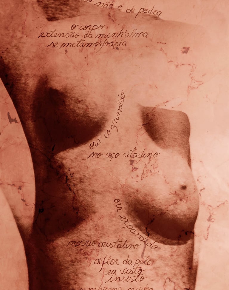 imagens de esculturas clássicas de mulheres produzidas a partir do reflexo em fragmentos de espelho