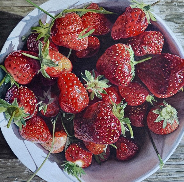 strawberries, bowl