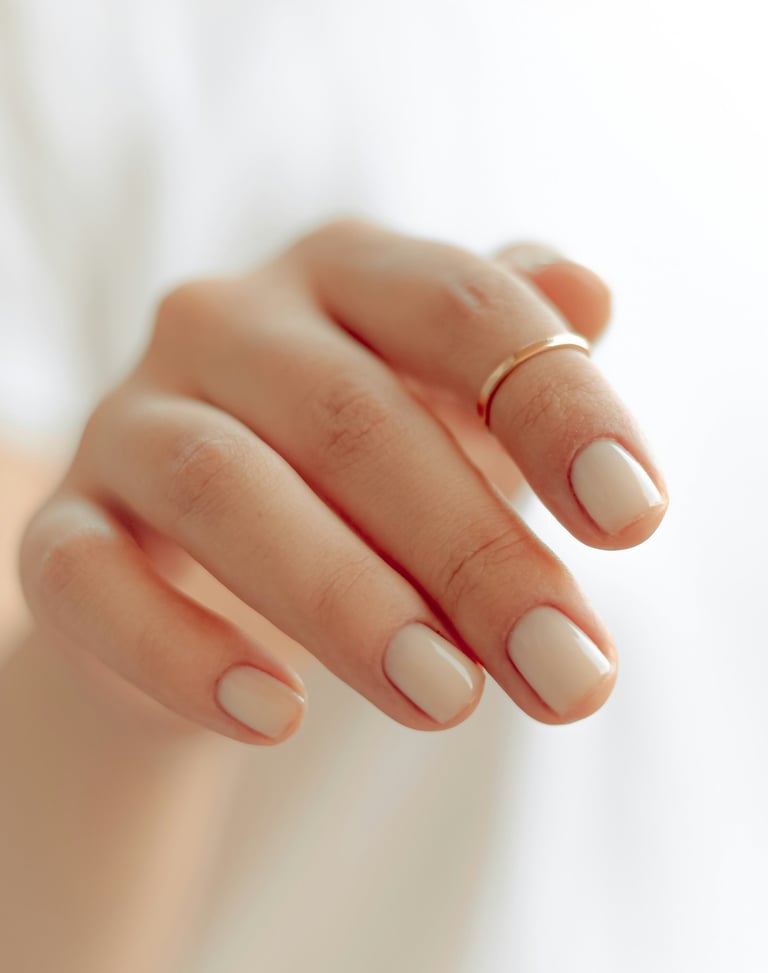 a woman's hand with a ring on her finger