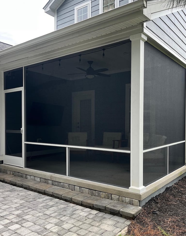 Murrells Inlet screen porch, paired with Super Screen.