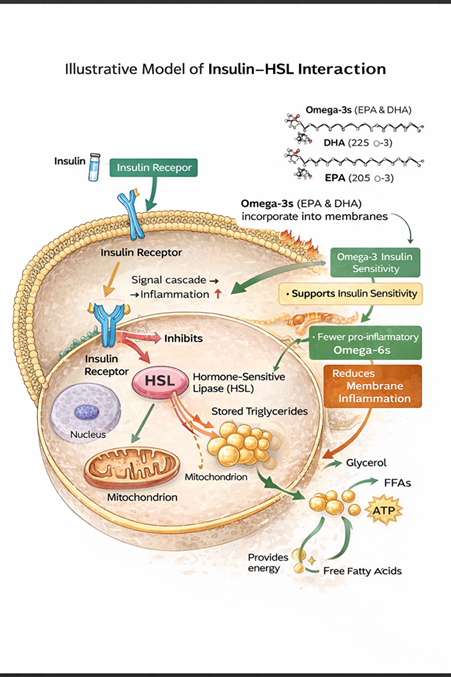 Illustrative Model of Insulin-HSL Interaction
