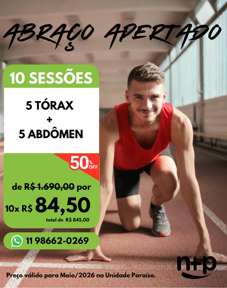 Promo depilação a laser masculina Não+Pelo Paraíso: tórax e abdômen por 10x R$ 84,50