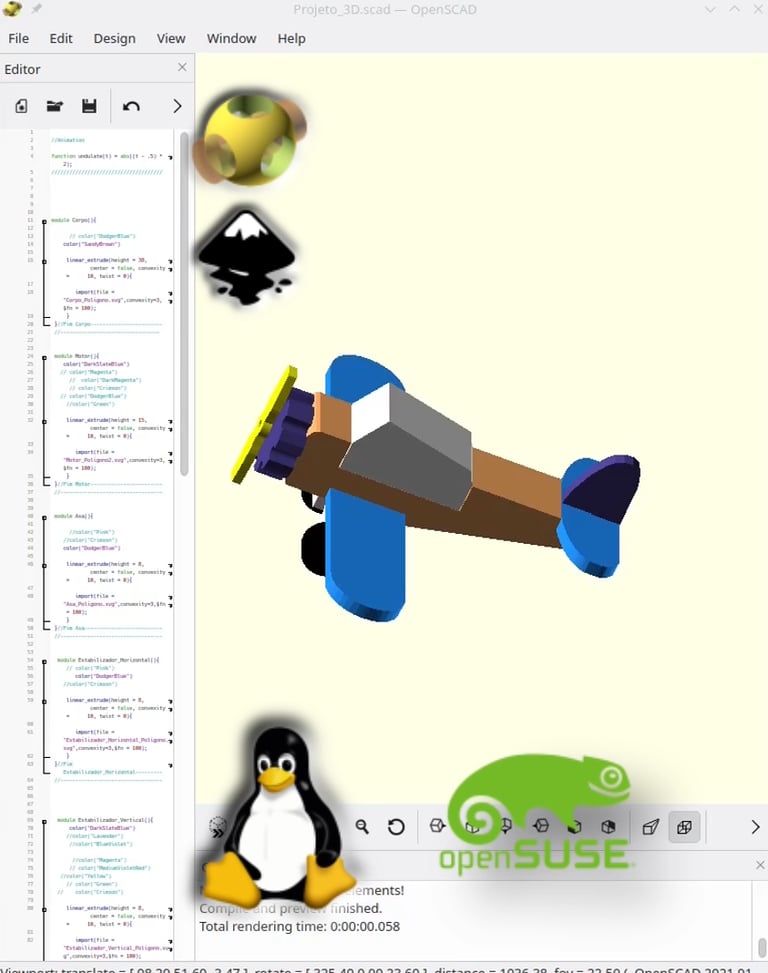 Projeto Mecânico com Aplicativos Open Source Linux