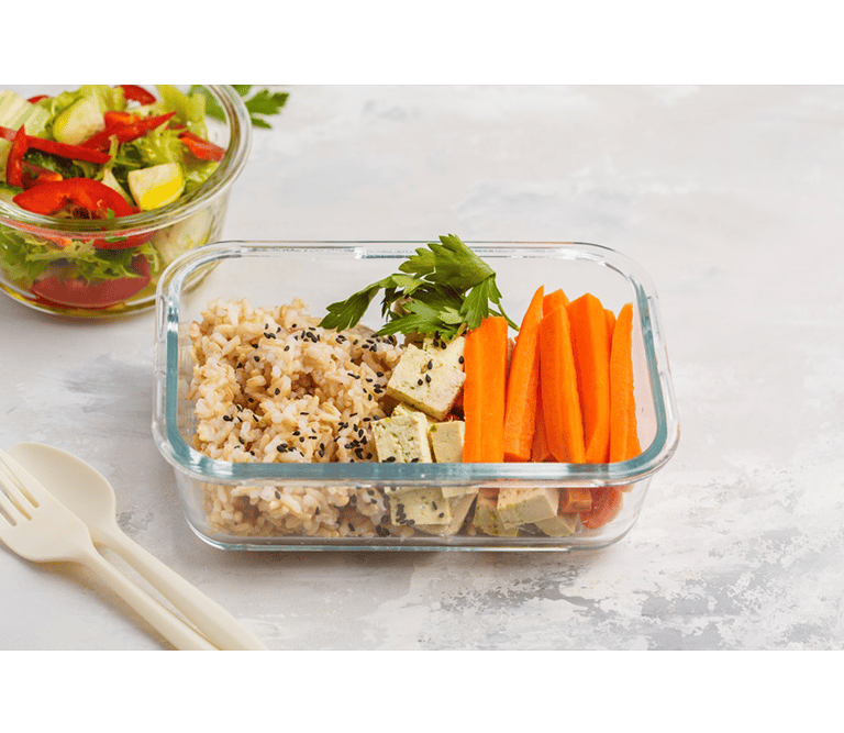 high protein high carb diet , tofu, panner veggies, bowl