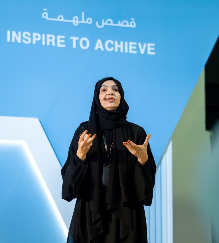 A portrait of trainer Dhababa Saeed AlRumaithi.