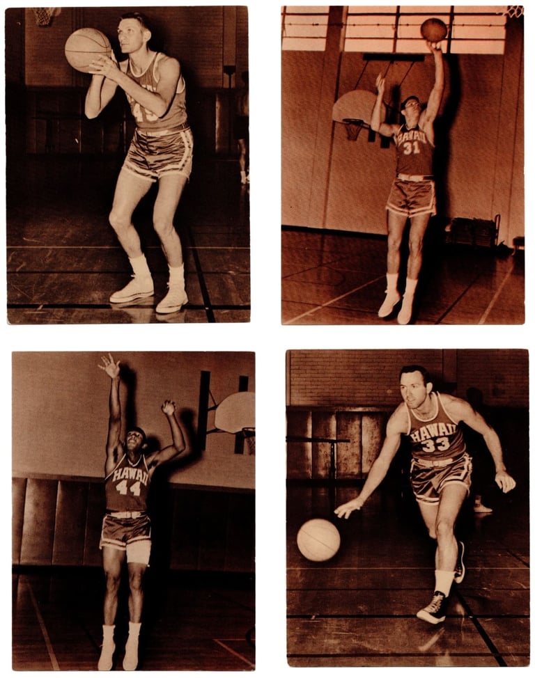 1961 Union Oil Hawaii Chiefs American Basketball League Cards