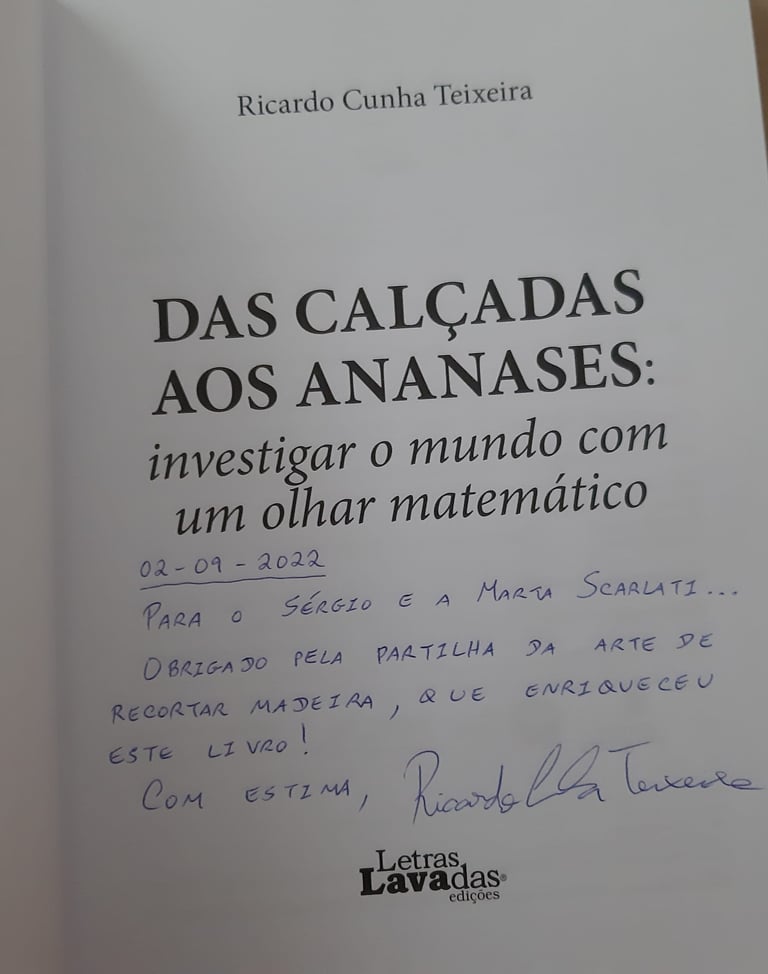 Scarlati Arte em Madeira Livro Das Calçadas aos Ananases: investigar o mundo com um olhar matemático