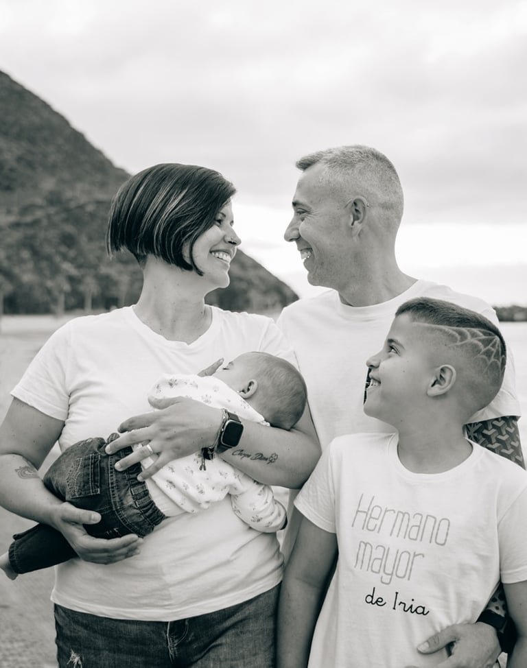 sesión famiiliar en Tenerife