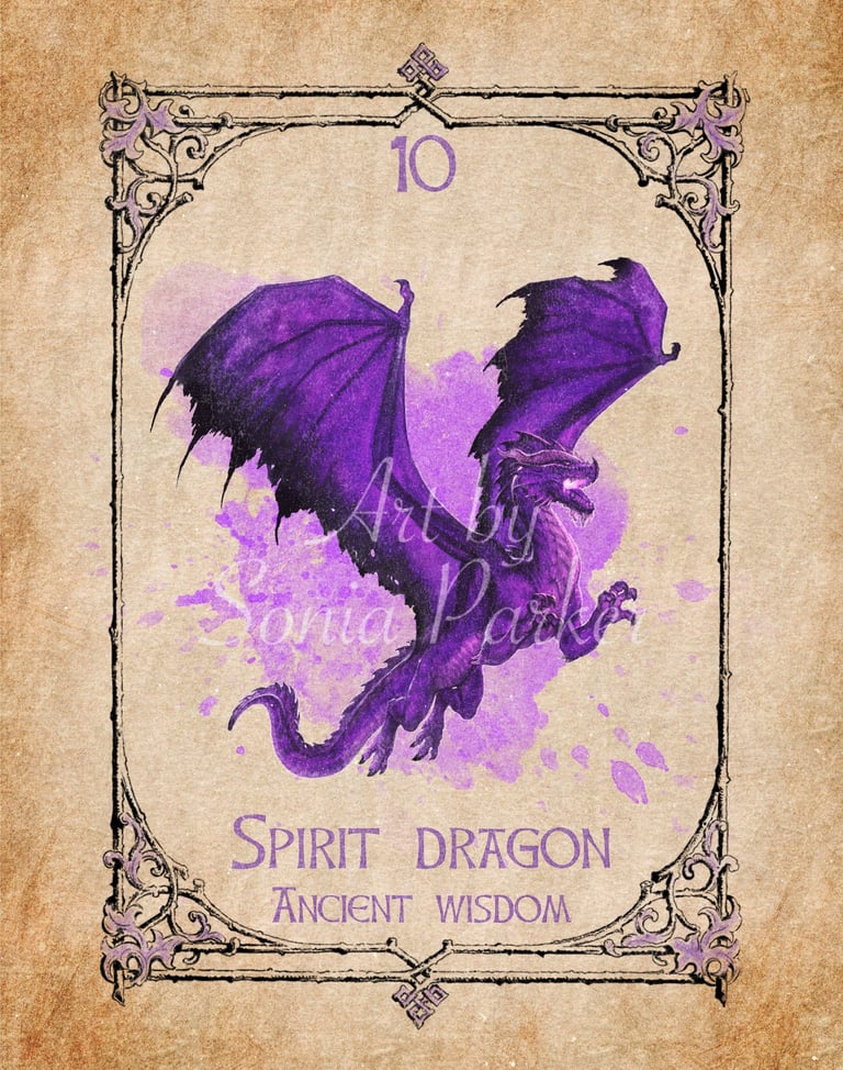 Spirit Dragon card from the animal spirit oracle deck