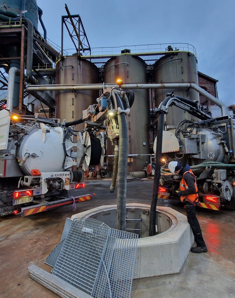 Pompage de fosse industrielle