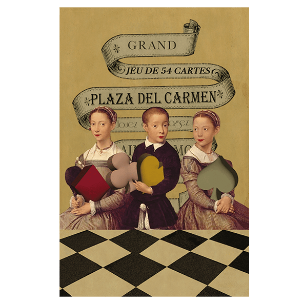 Jeu de 54 cartes. Chaque carte a une apparence distincte.