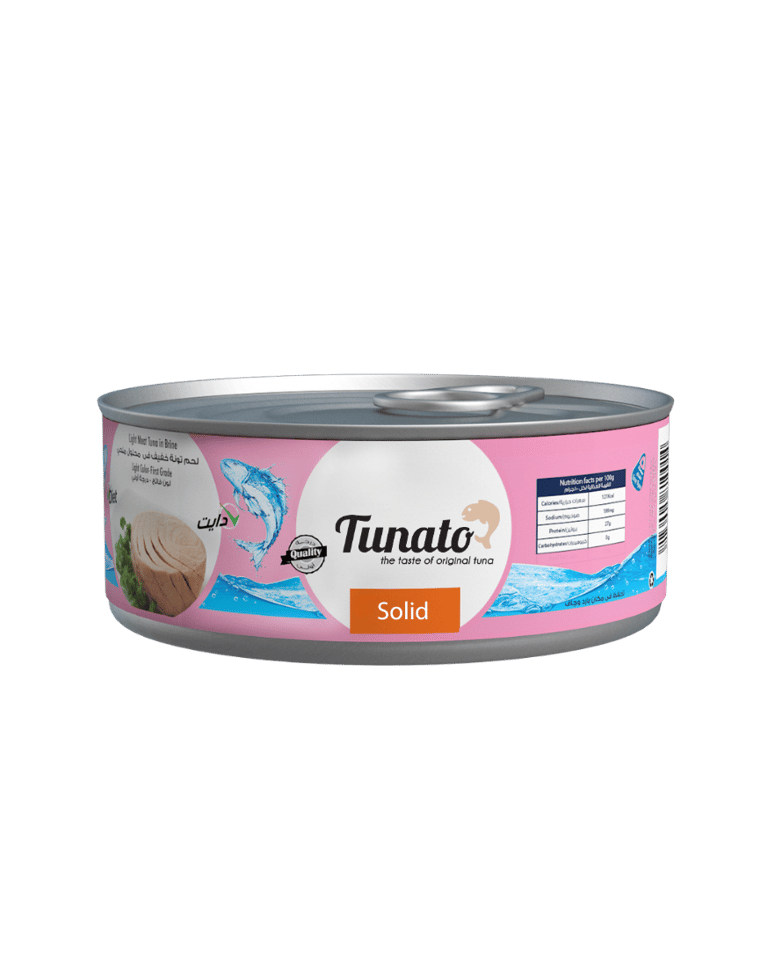 Raya FMCG's Tunato Brand: Solid Diet Tuna in Brine for export and private label.