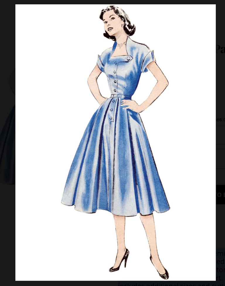 B7019 dress pattern tiracooks