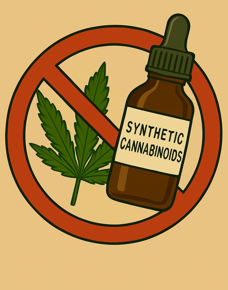 Symbole interdit sur les cannabinoïdes de synthèse