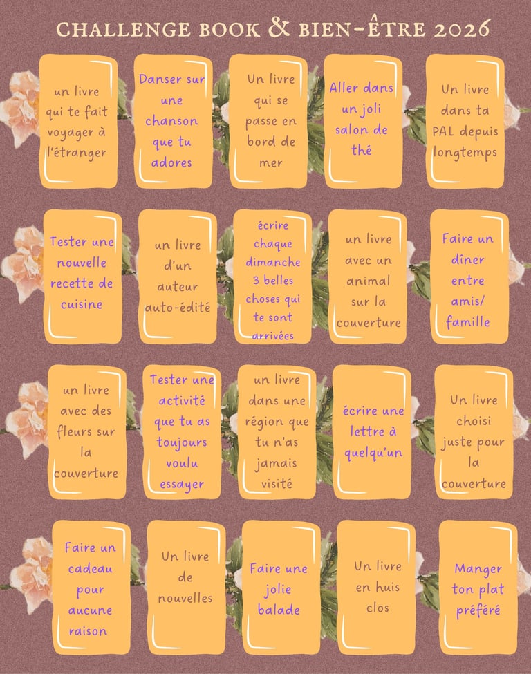 challenge littéraire book & bien-être