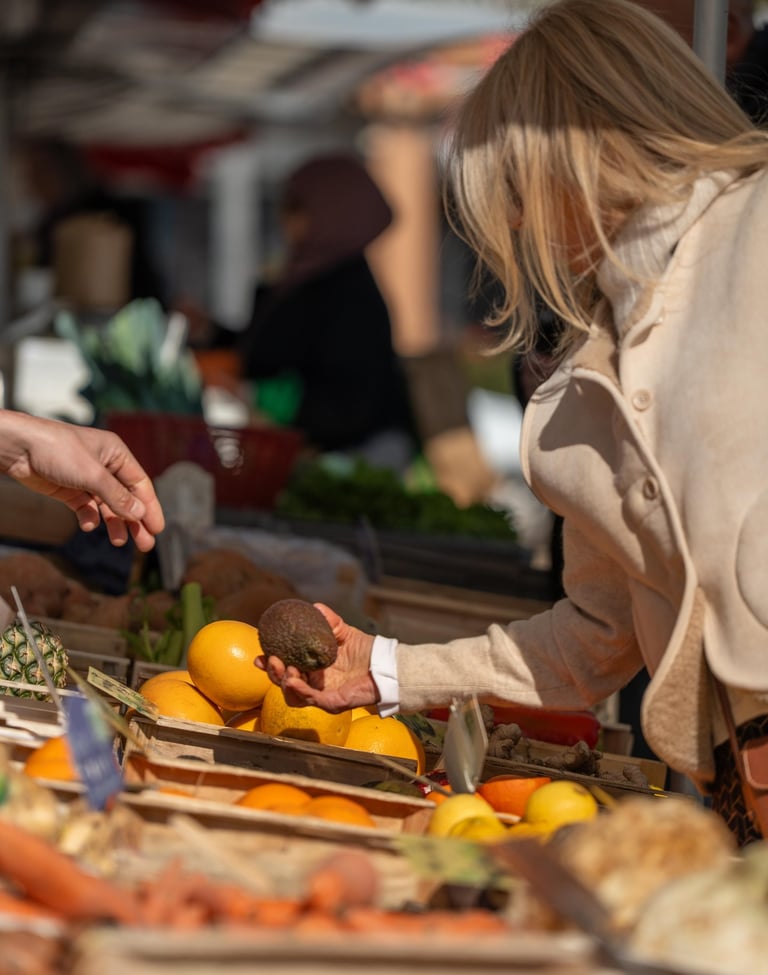Marché de producteur local à Bron