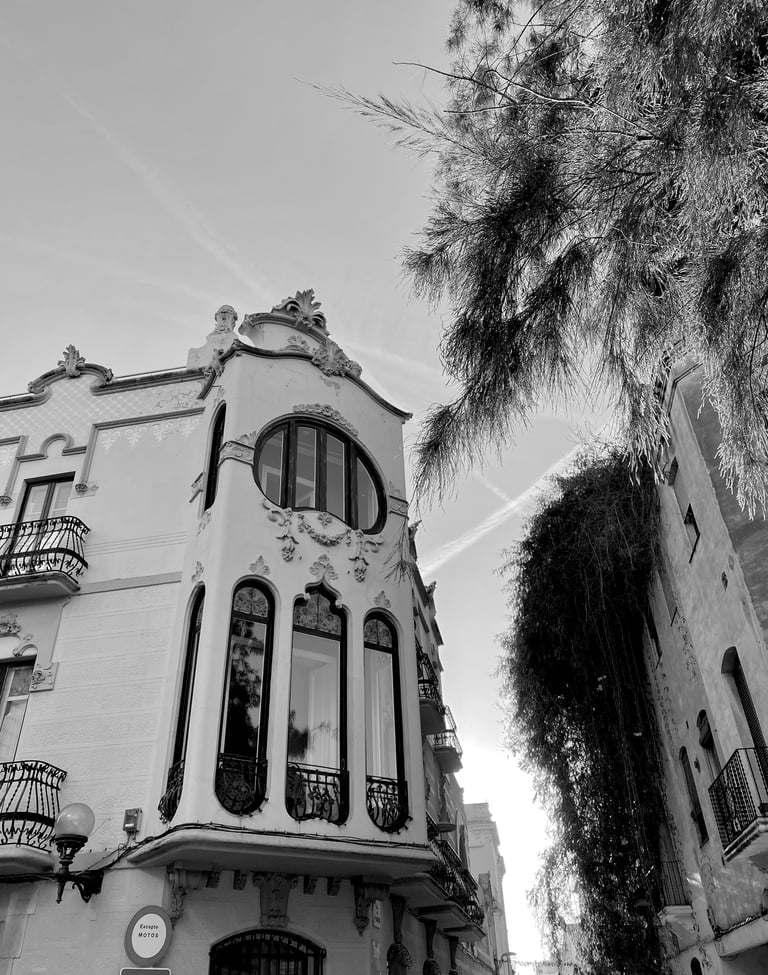 a building with a balcony in Sitges