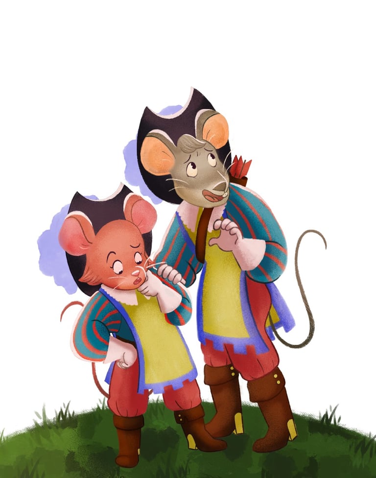fairytale mice in costumes 