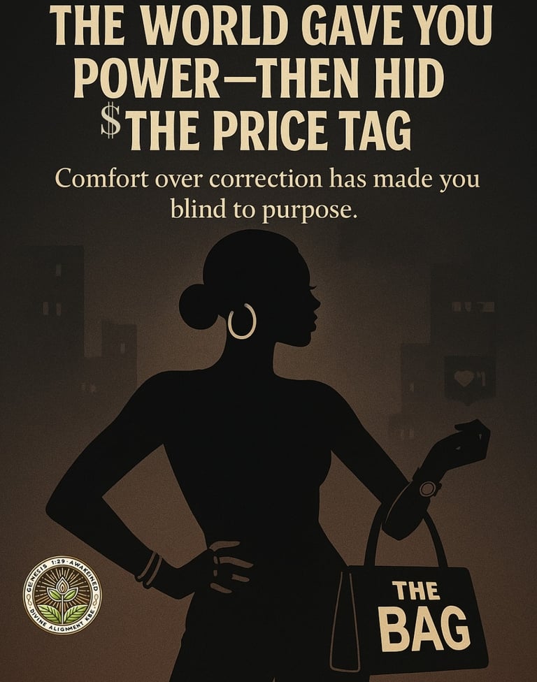 Silhouette of a confident modern woman wearing hoop earrings and accessories, standing with one hand on her hip and holding a