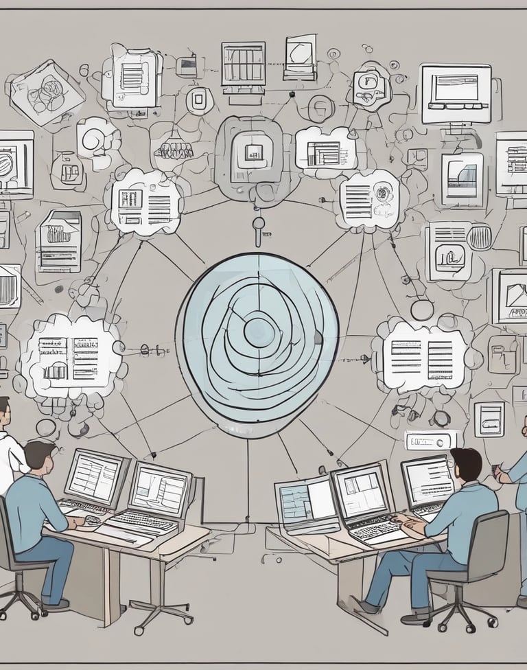 A professional team discussing strategies around a conference table.