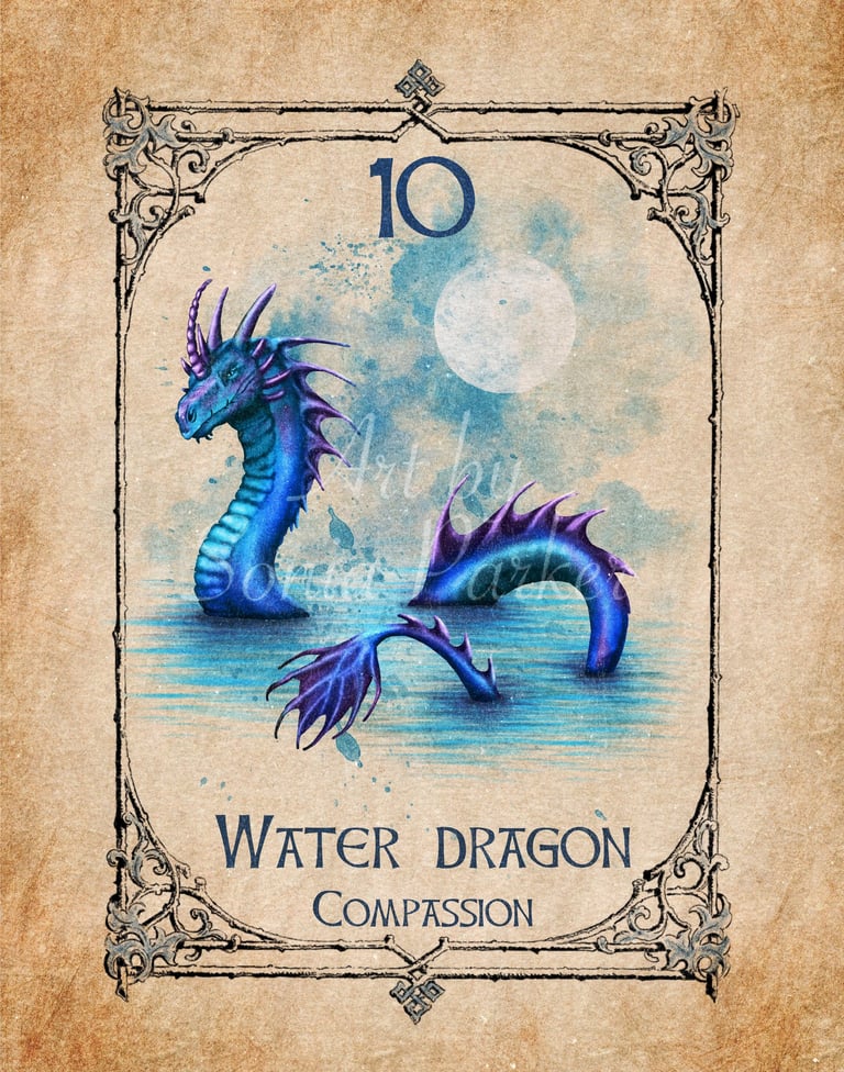Water Dragon card from the animal spirit oracle deck