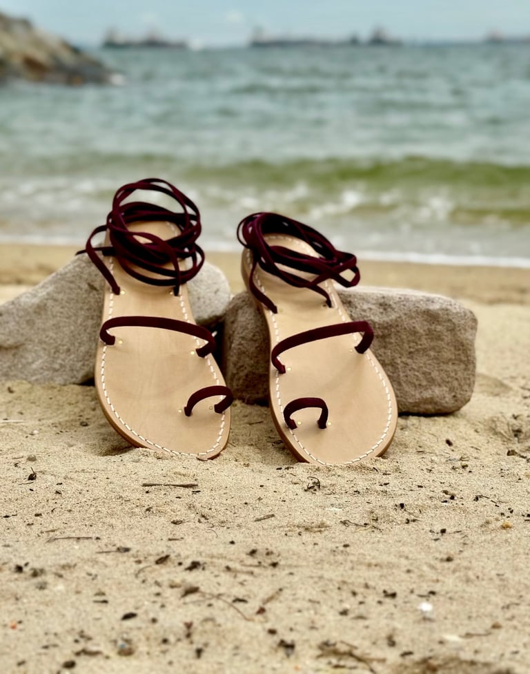 Bespoke gladiator sandal design, handmade in Singapore