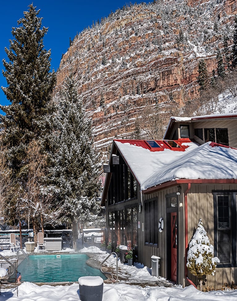 Ouray, CO real estate commercial property branding Historical Hotel and Mineral Hot spring