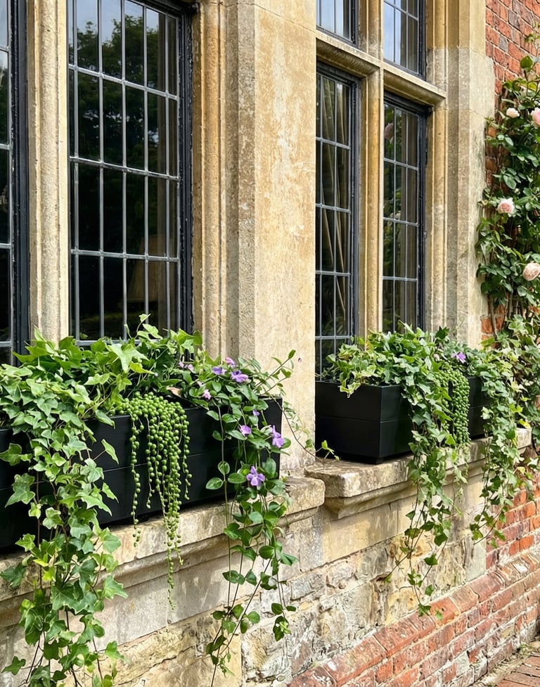 Window box flower planter made to size painted in colour bespoke size trough planter