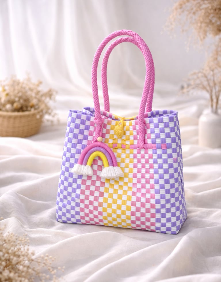 Tas anyaman jali jali warna pastel premium dari Craftvitas Indonesia