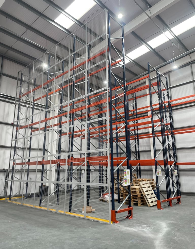 Adjustable Pallet Racking with Mesh