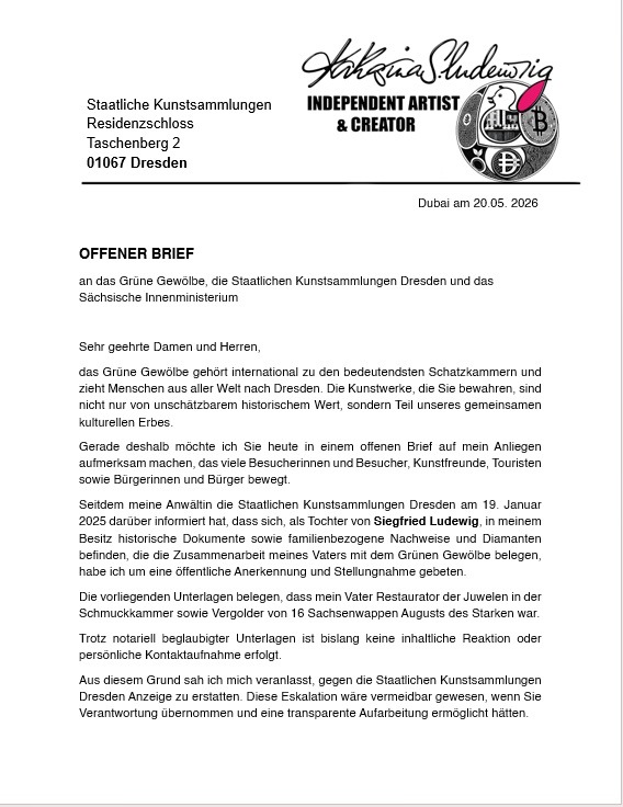 Offener Brief an die Staatlichen Kunstsammlungen
