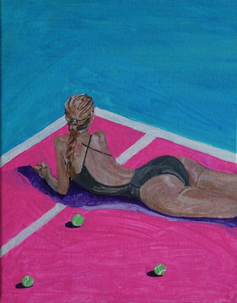 Kevo 2024 Painting/Canvas/Figurative/Female Portrait/Tennis 
