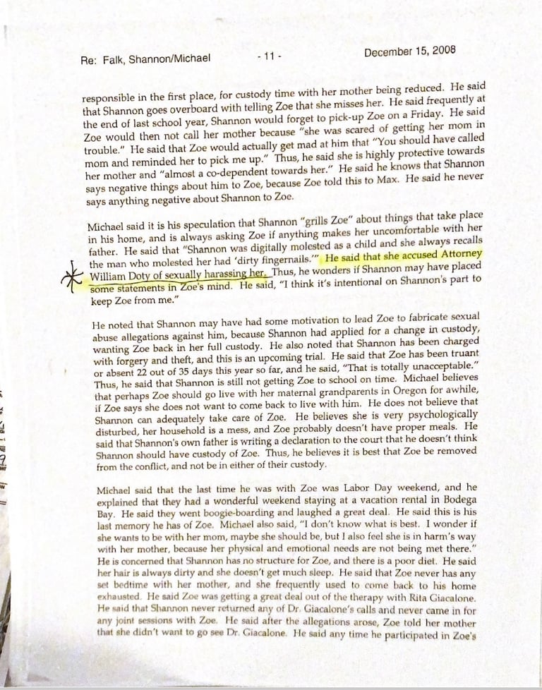 William B. Doty Sexually abusing Shannon Falk