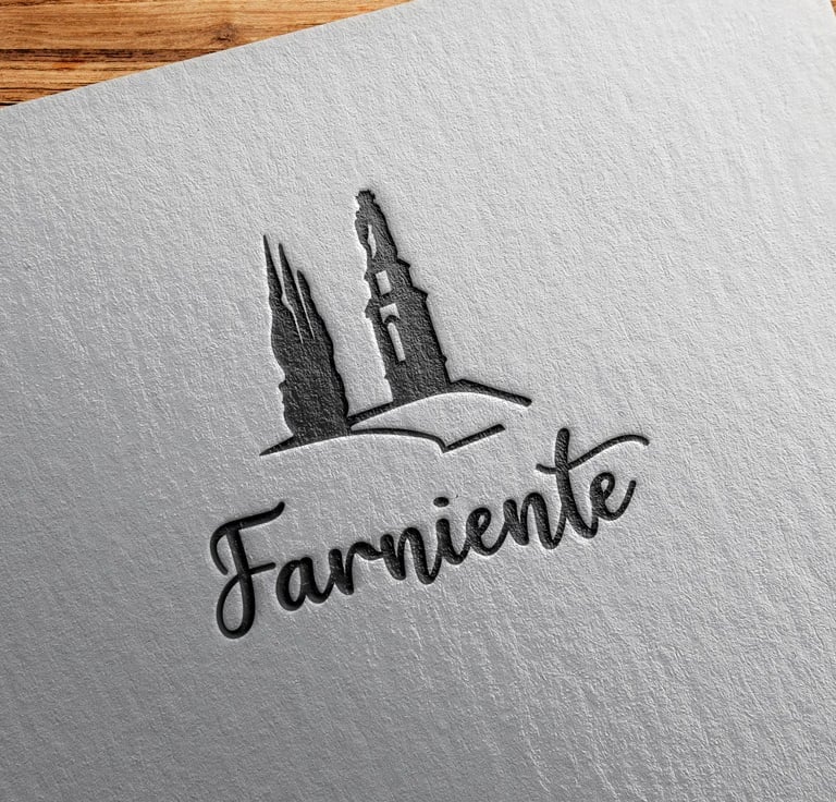 Logo Farniente, création originale de Marion Guizzardi, directrice artistique, Montpellier.