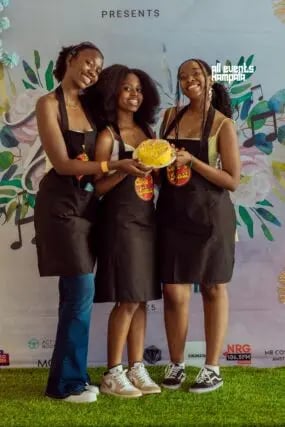 Teens sharing a meal at Bloomfest youth brunch in Kampala