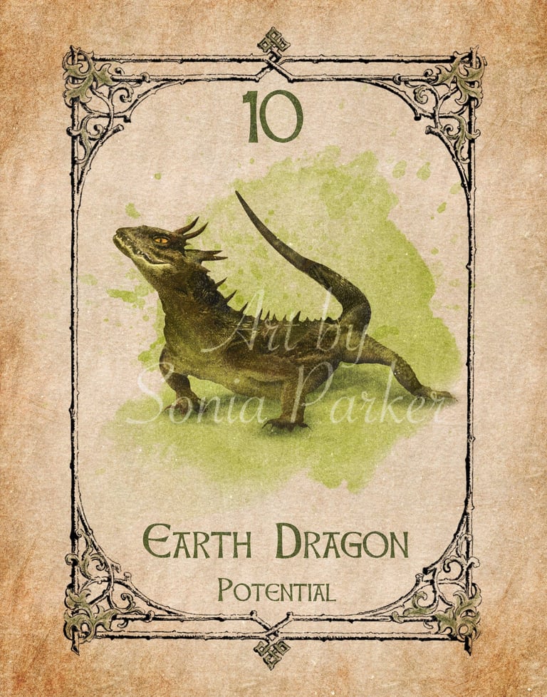 Earth Dragon card from the Animal Spirit Oracle Deck