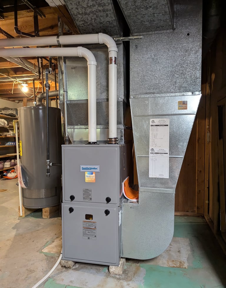 Heating costs will be lower with this new furnace installation in Allenton, WI.