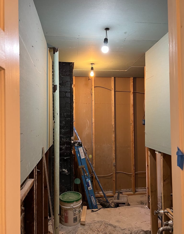 demolition, bathroom renovations and tilework