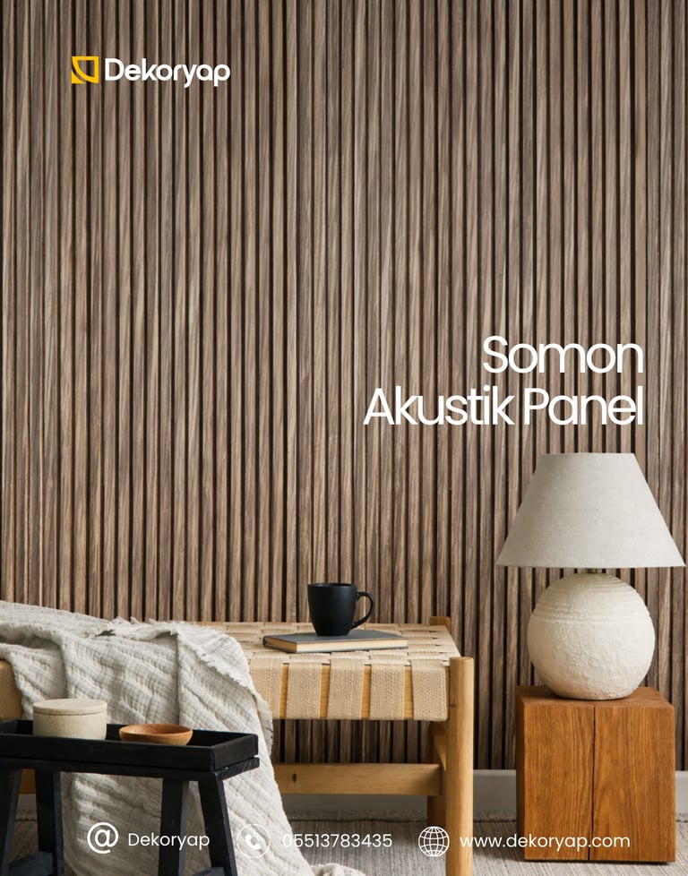 izmir akustik panel açık meşe renk