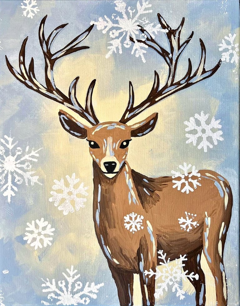 Mystic deer online paint party