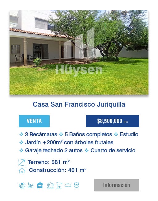casa en venta con jardín en Juriquilla, Qro