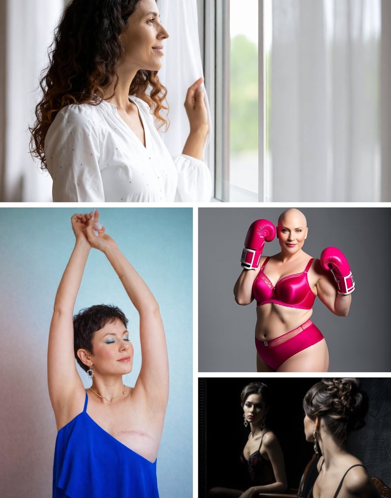 a woman in a bikinisuit and boxing gloves