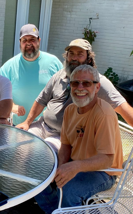 JP with fellow beekeepers 628 Dirtrooster and Mr. Ed