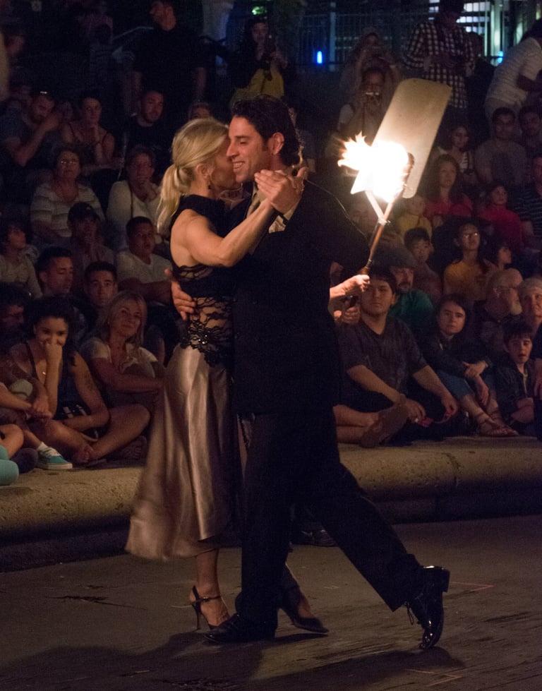 Mekhael Srour and Martha Slater tango dancing