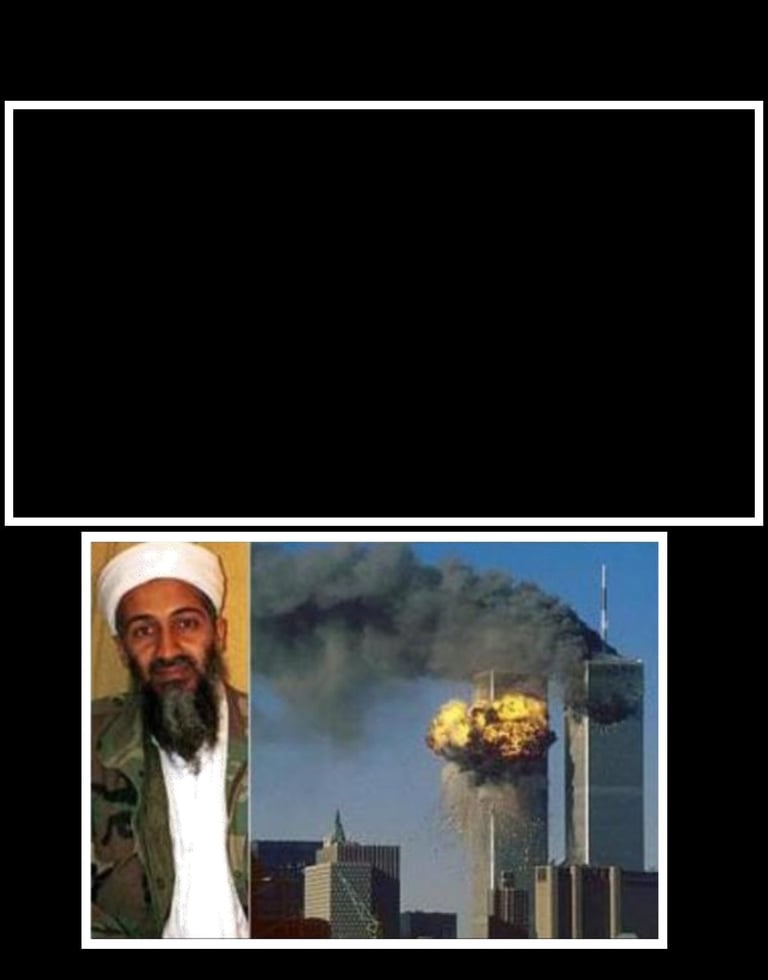 Vídeo mostrando o ATENTADO DE 11 DE SETEMBRO DE 2001 NO GOVERNO DE GEORGE W. BUSH e foto das torres gêmeas em chamas