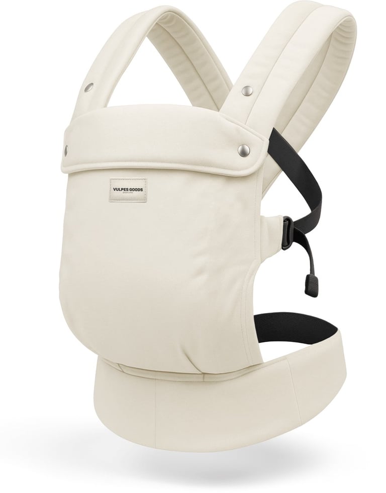 Ergonomische baby draagzak met brede schouderbanden voor optimaal draagcomfort.