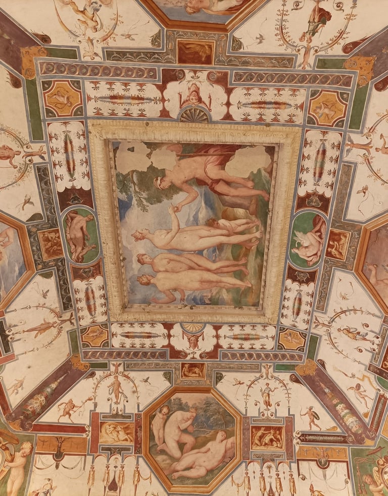A beautiful ceiling in Pienza