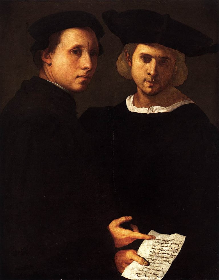 "Portrait of Two Men" by Jacopo Pontormo (c. 1524)