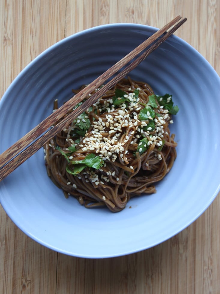 soba noodles in sauce